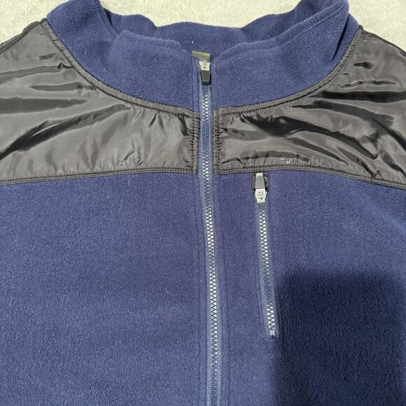 Boulder Creek Trading Co Mens 8XL Big Fleece Jacket Blue Black Full Zip - Picture 3 of 8